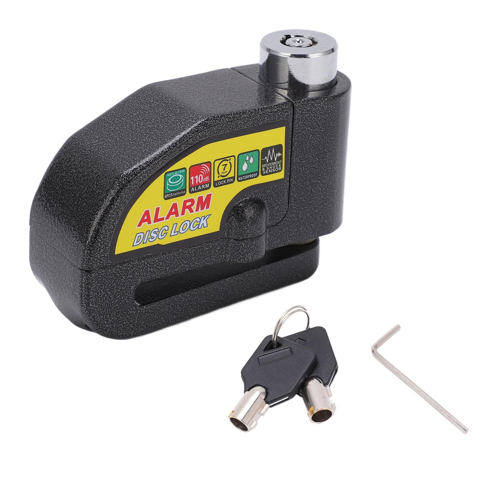 Bike Disc Brake Lock Anti Theft Electric Motorcycle Alarm Disc Lock with 110dB Alarm Sound for