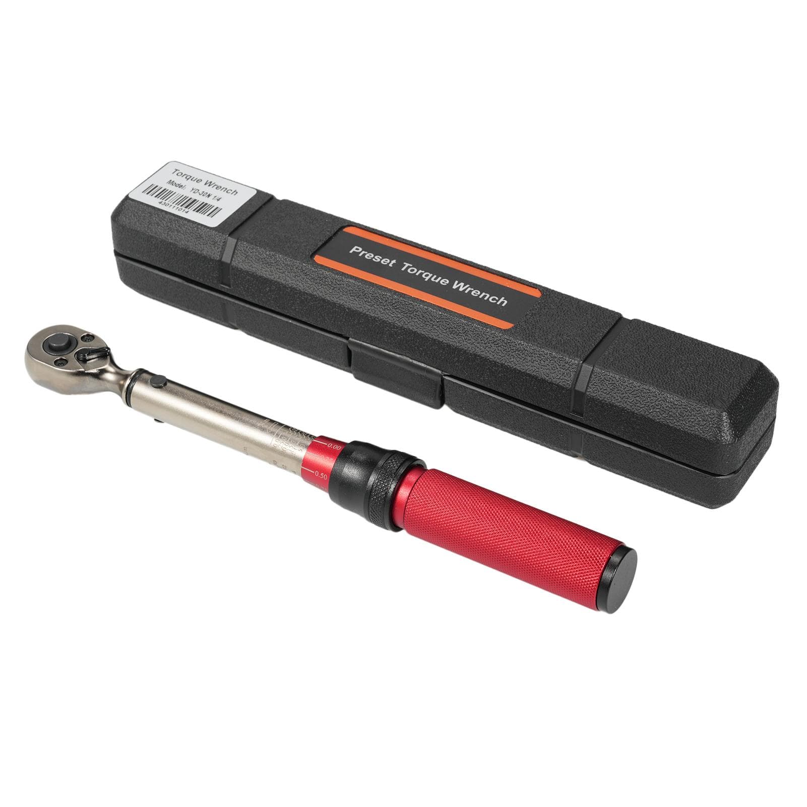 Drive Click Torque Wrench 72-Tooth Dual-Direction Reversible Torque Wrench with Buckle for YD-30N 1-4 red