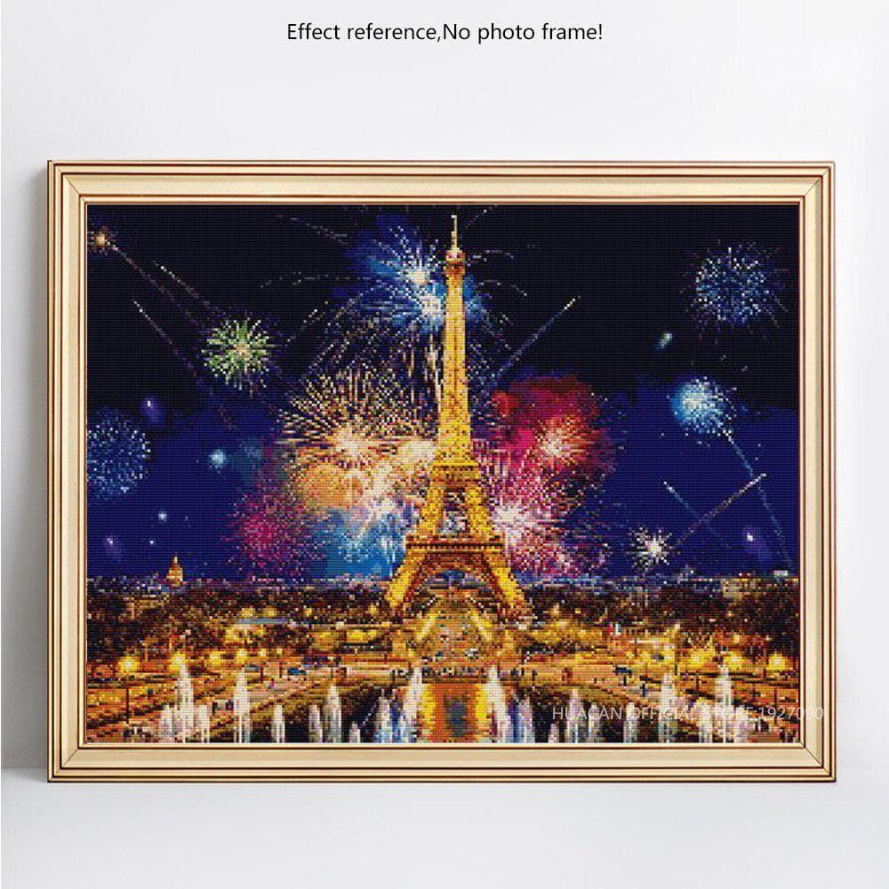 5D DIY Diamond Painting Eiffel tower Diamond Embroidery Mosaic Cross Stitch Rhinestones 20X30CM