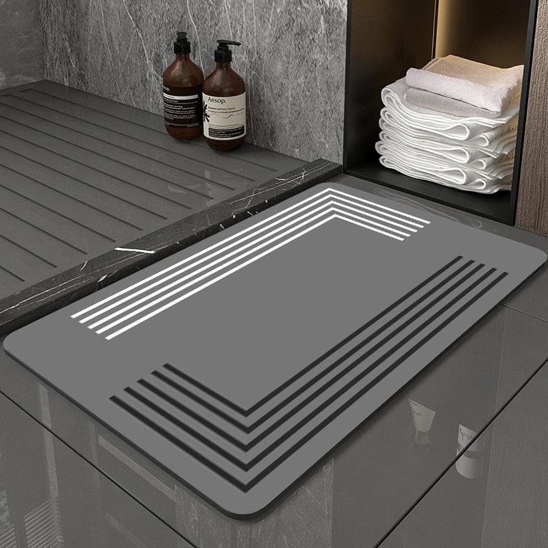Diatomite Bath Mats Nonslip Bathroom Foot Mats Absorbent Kitchen Floor Pads Quick Dry Shower Toilet Rugs Room Entrance Doormats L 50x80cm