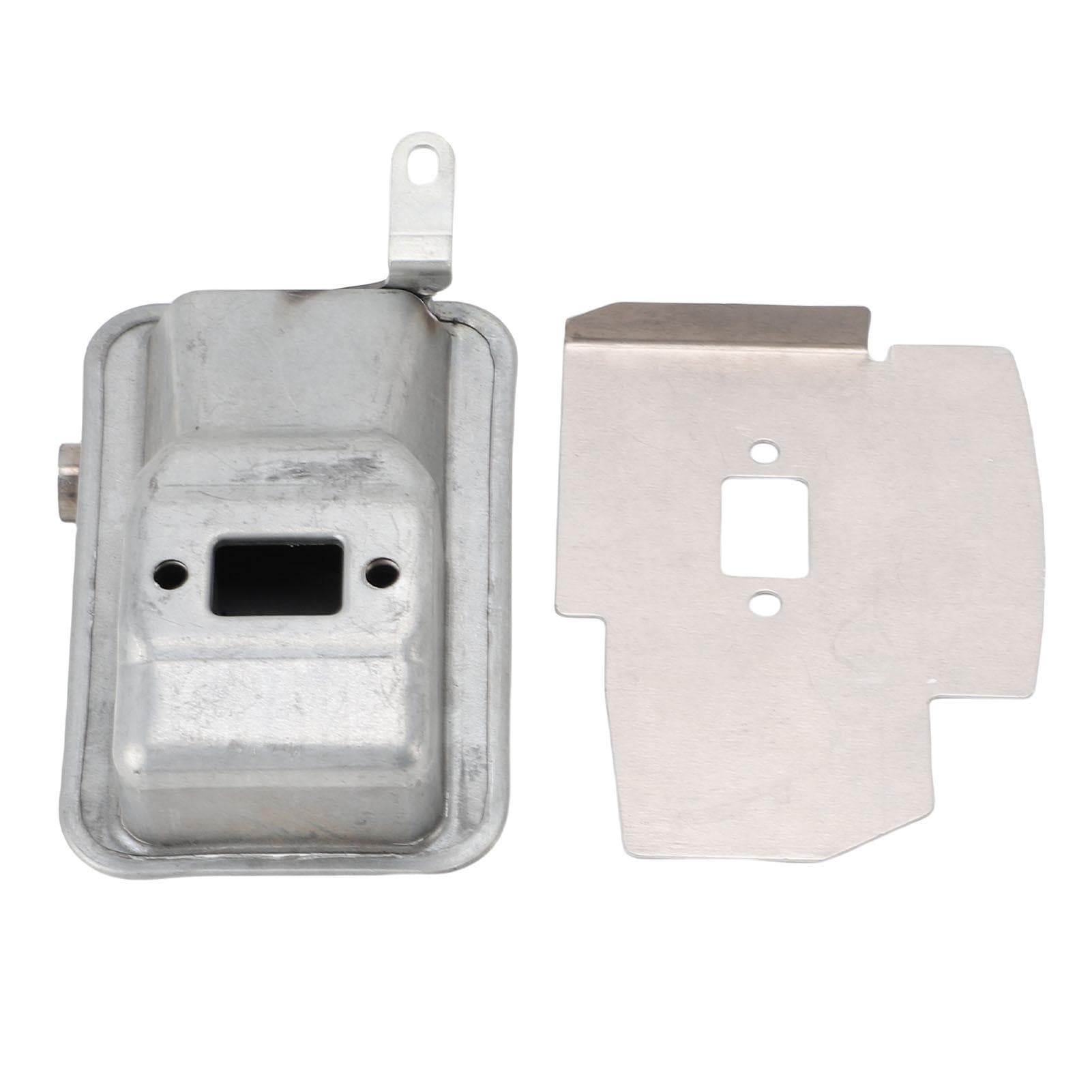 Trimmer Muffler Steel Exhaust Muffler with Shield Deflector for 143rII for G35L G45 Trimmer