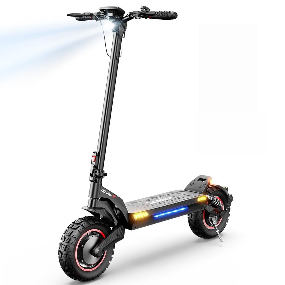 iScooter iX7 Pro 2000W 10-inch Dual-Drive Off-Road Electric Scooter - 48V 17.5AH, 60km Range, App Controlled Electric Scooter black
