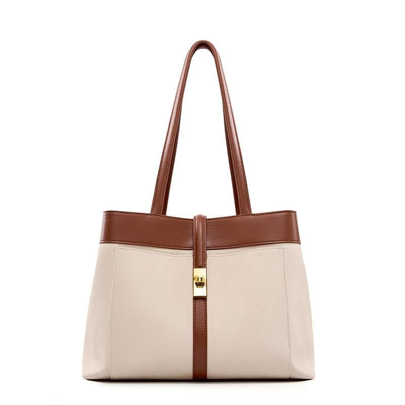Leather Commuter Bag Underarm Bag All-in-one Tote Bag Stylish Women's Bag