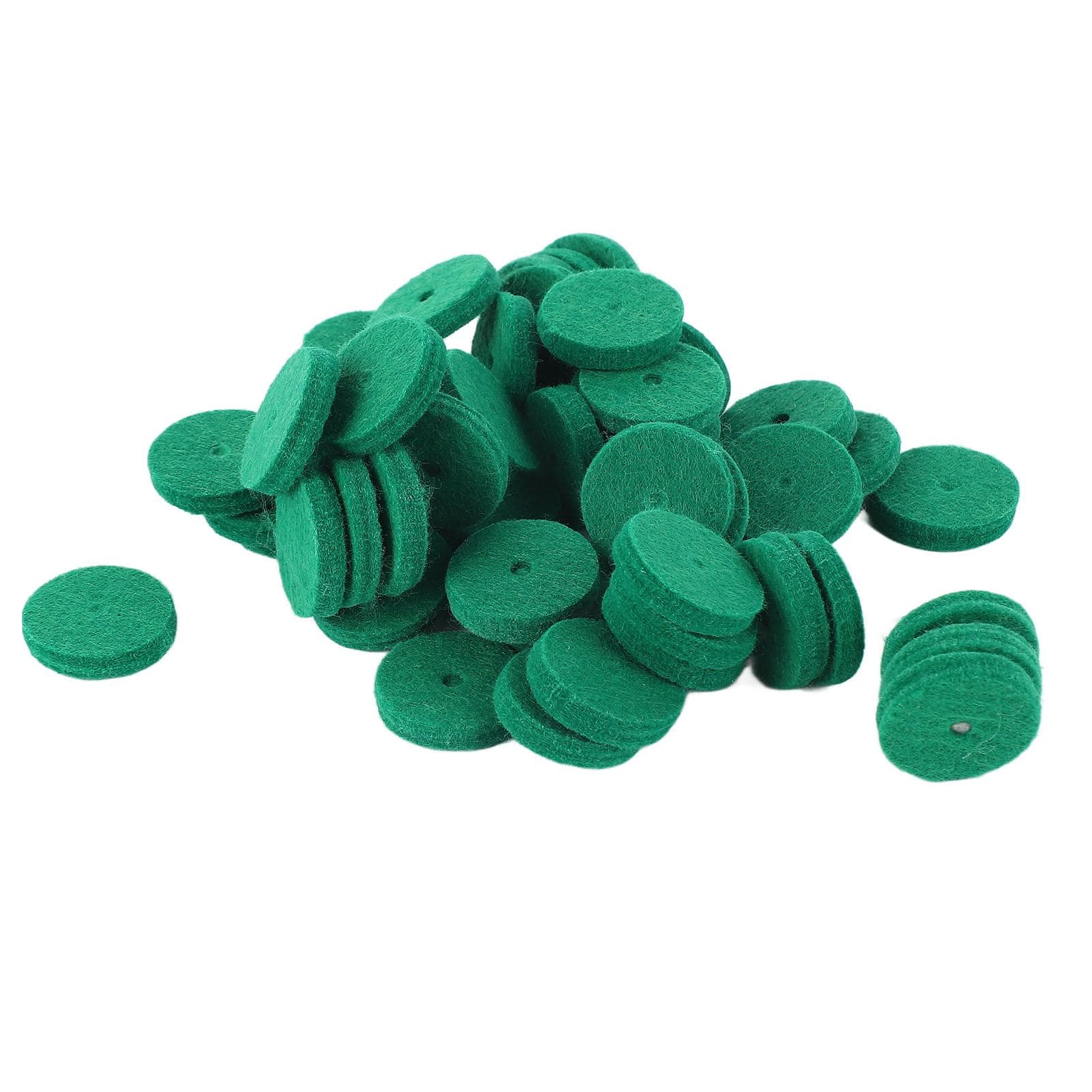 90Pcs Piano Felt Pad 22mm Noise Reduction Round Piano Felt Keyboard Felt Balance Washer Green