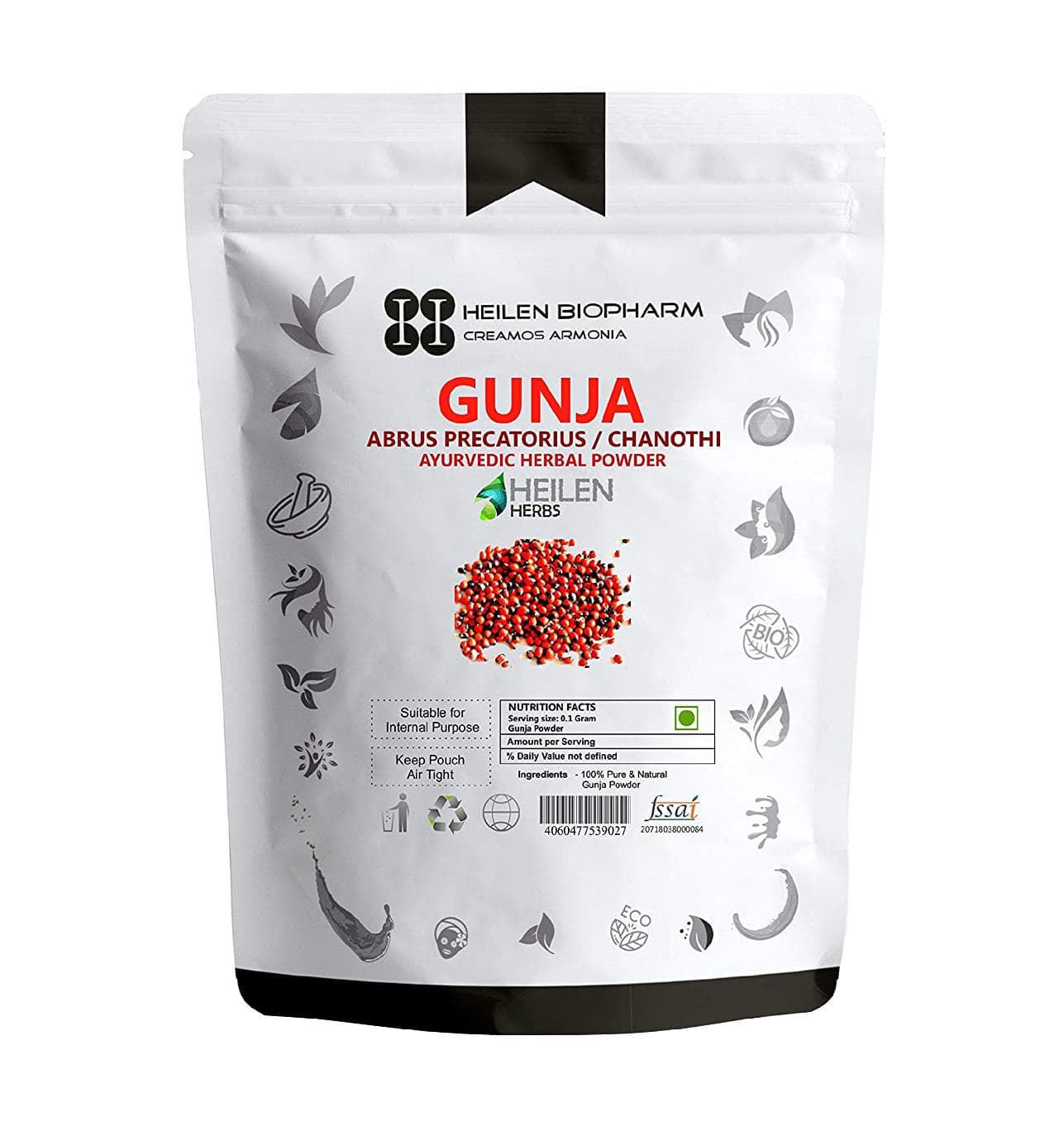 Abrus (Reader) prayerful (200 g), Gunja Powder, Heilen Biopharm