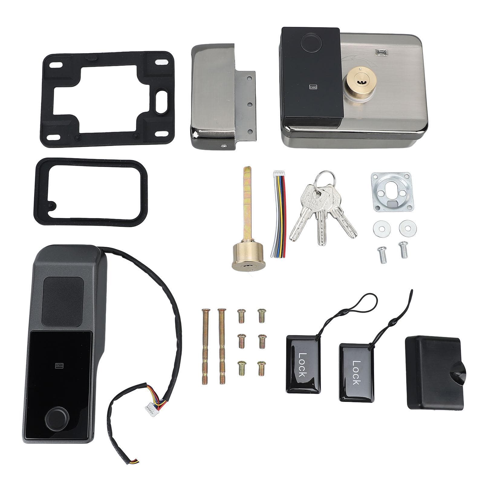 Gate Smart Rim Lock Waterproof Keyless Entry Digital Fingerprint Door Lock Electronic Password Lock
