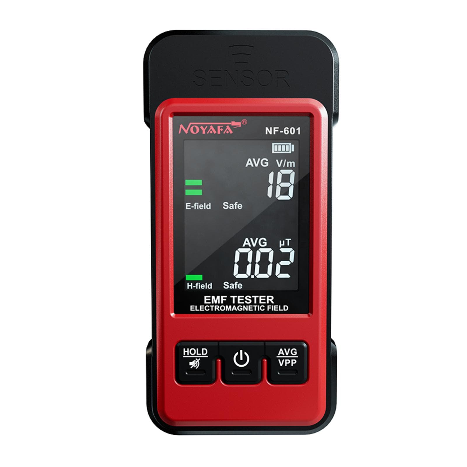 NOYAFA NF-601 Handheld Radiation Detector Geiger Counter Meter Electromagnetic Radiation Tester red black