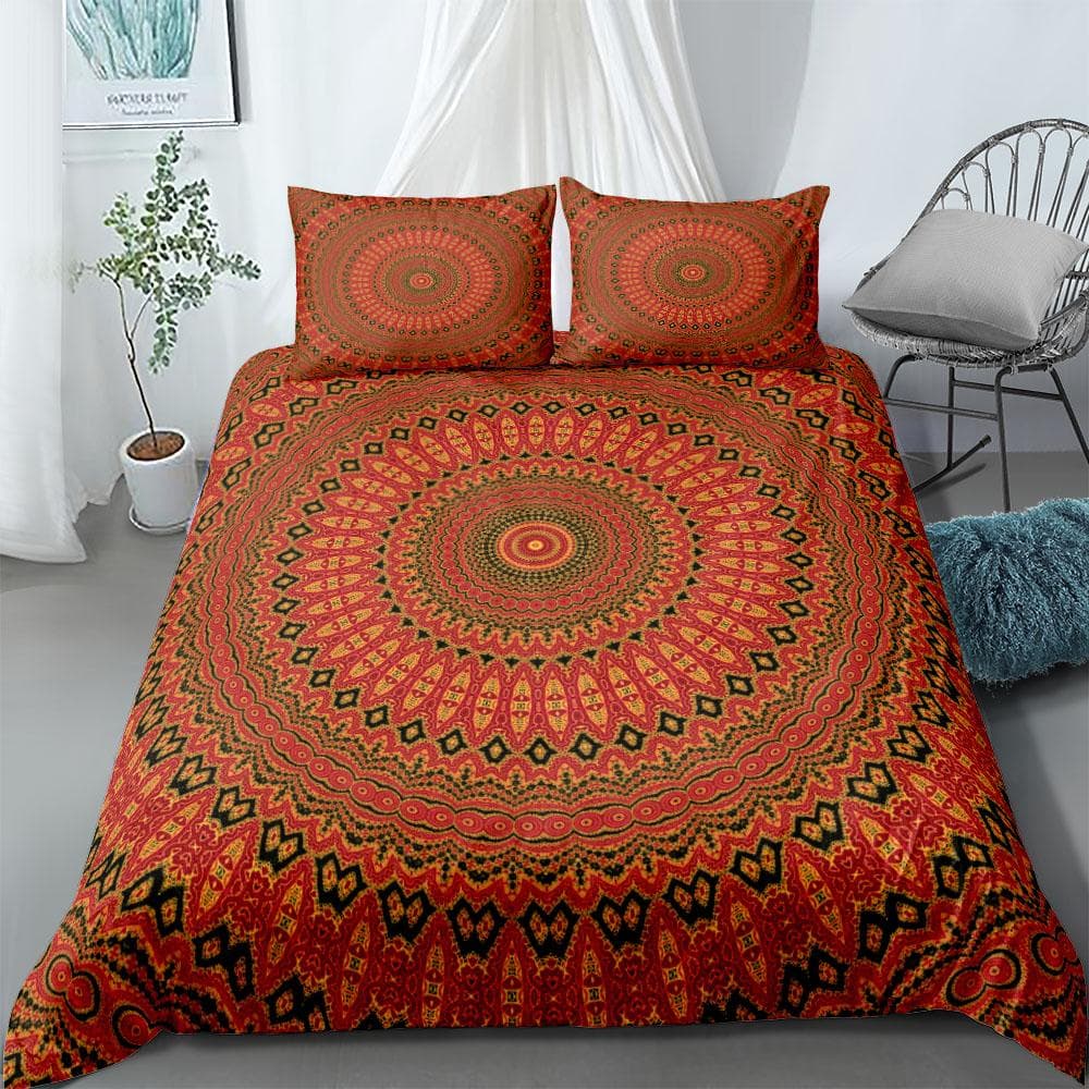 Baroque Mandala Vintage Mansion Duvet Cover Set King Queen Double Full Twin Single Size Boys Bed Linen Set 150x200cm 3pcs
