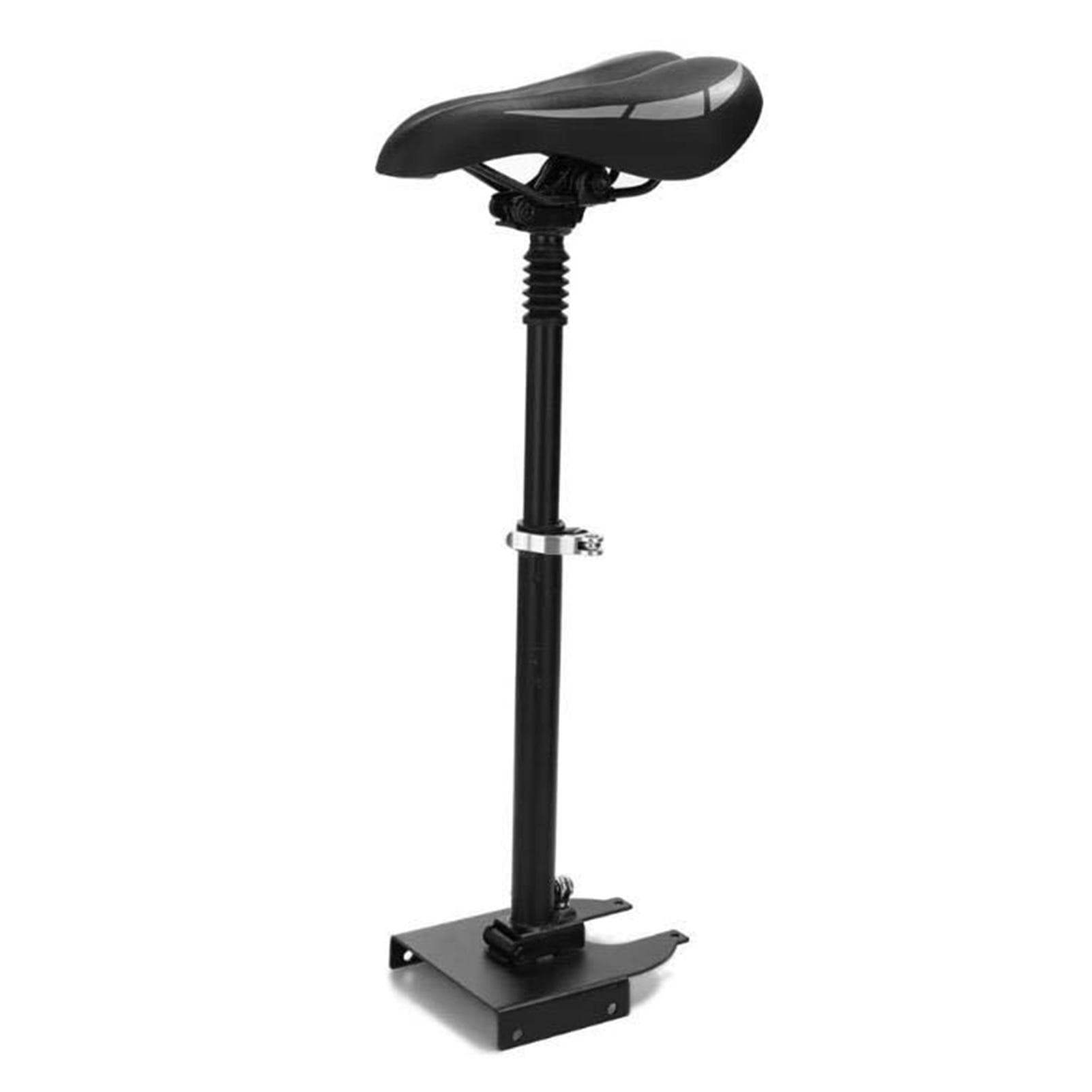 Electric Skateboard Saddle Foldable Adjustable Height Shock-Absorbing Folding Seat Chair black