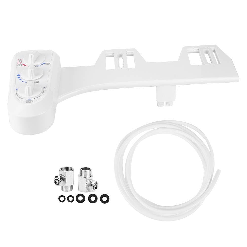 3/8 Thread Bidet Attachment Hot and Cold Water Double Nozzle Toilet Bidet Sprayer Standard