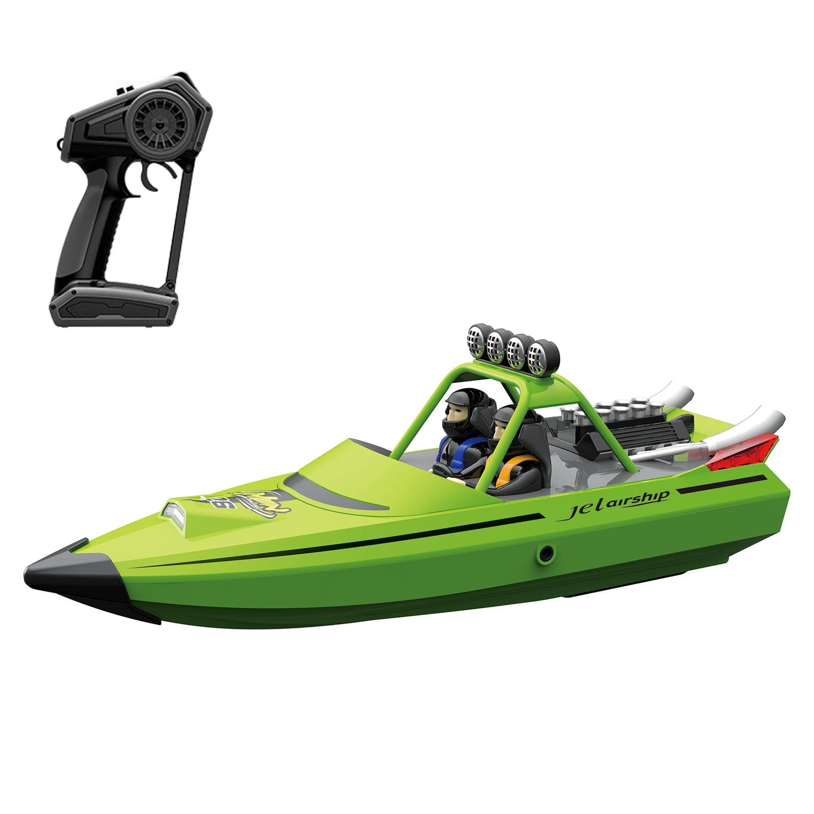 Remote Control Boat 2.4GHz 28km/h Remote Control Ship Toy Gift for Kids Adults Boys Low Battery 1 battery green