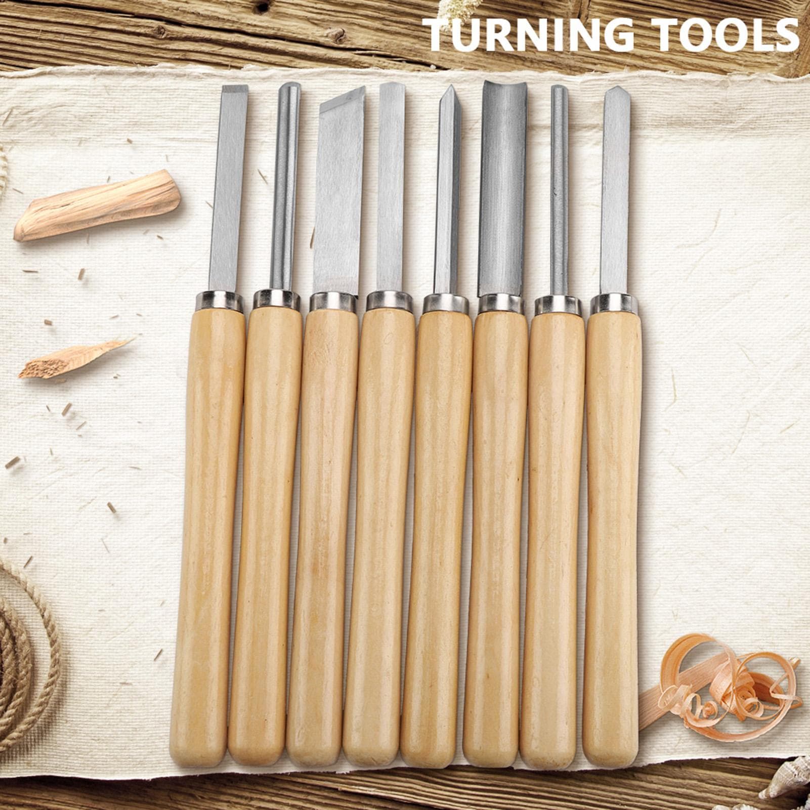 8pcsset Wood Lathe Chisel Set Turning Tools Woodworking Gouge Skew Parting
