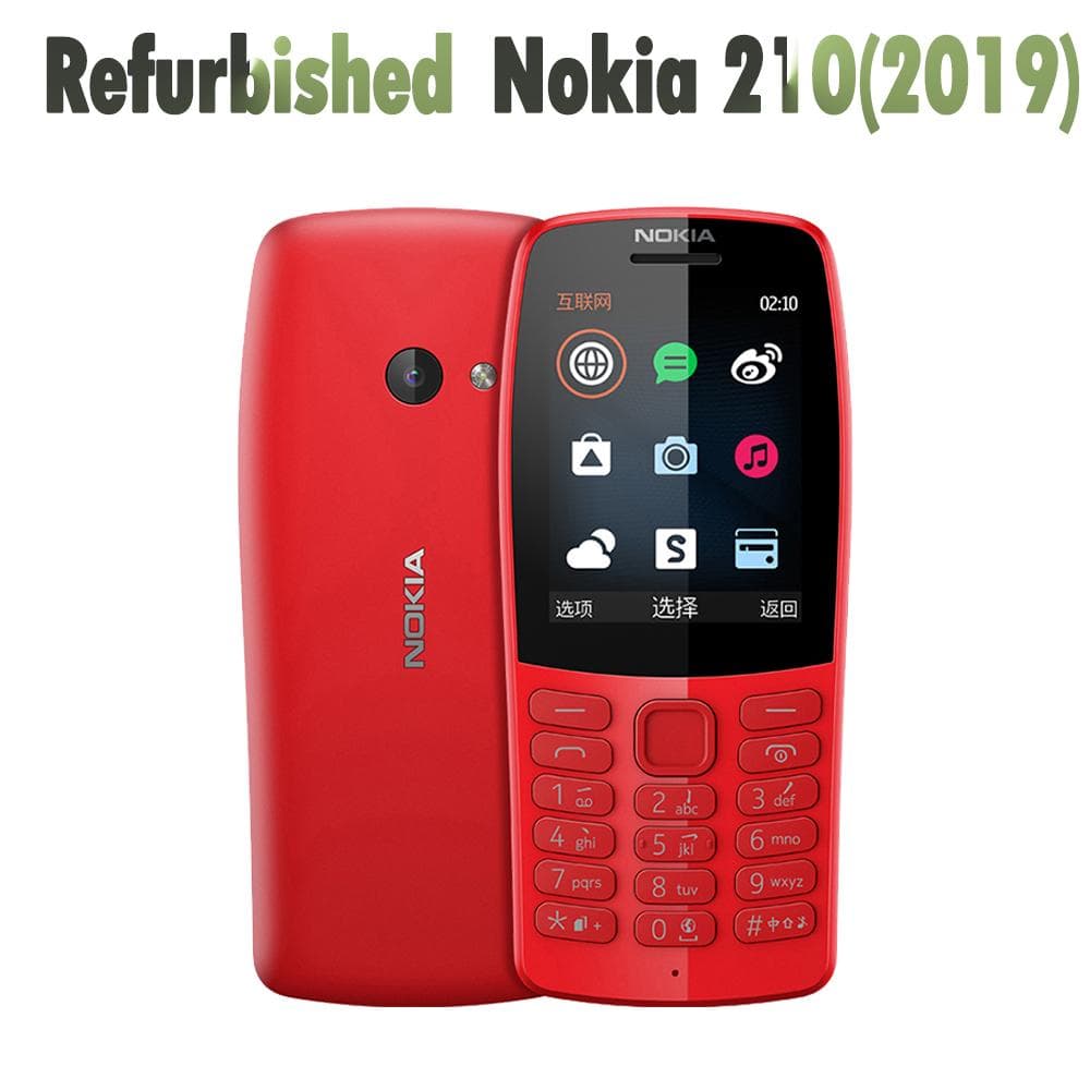 Refurbished Nokia Original Nokia 210 (2019) Dual Sim Mobile Phone With 2 SIM 1 Battery 1 charger black