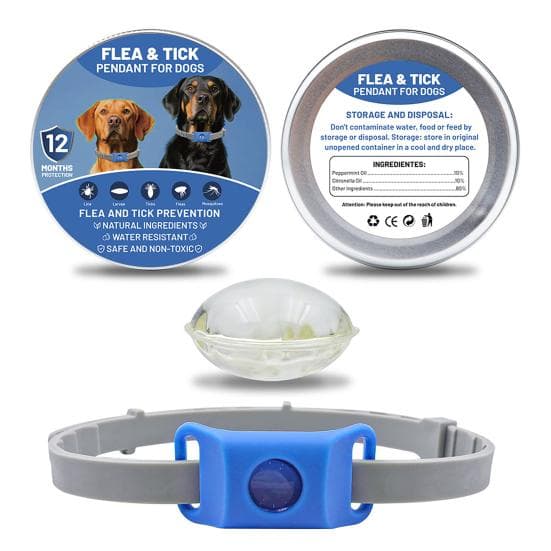 Flea Prevention Tag for Dogs Natural Ingredients Tick Repellent Tag Waterproof C blue