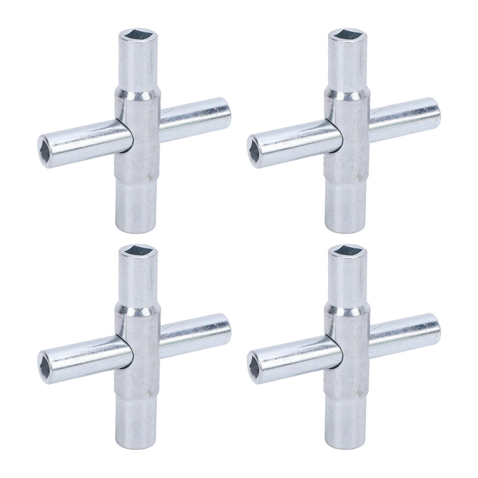 4Pcs 4 Way Sillcock Water Key Set Wrench Outdoor Faucet Valve Tool Spigot Key 14 932 516 1132in