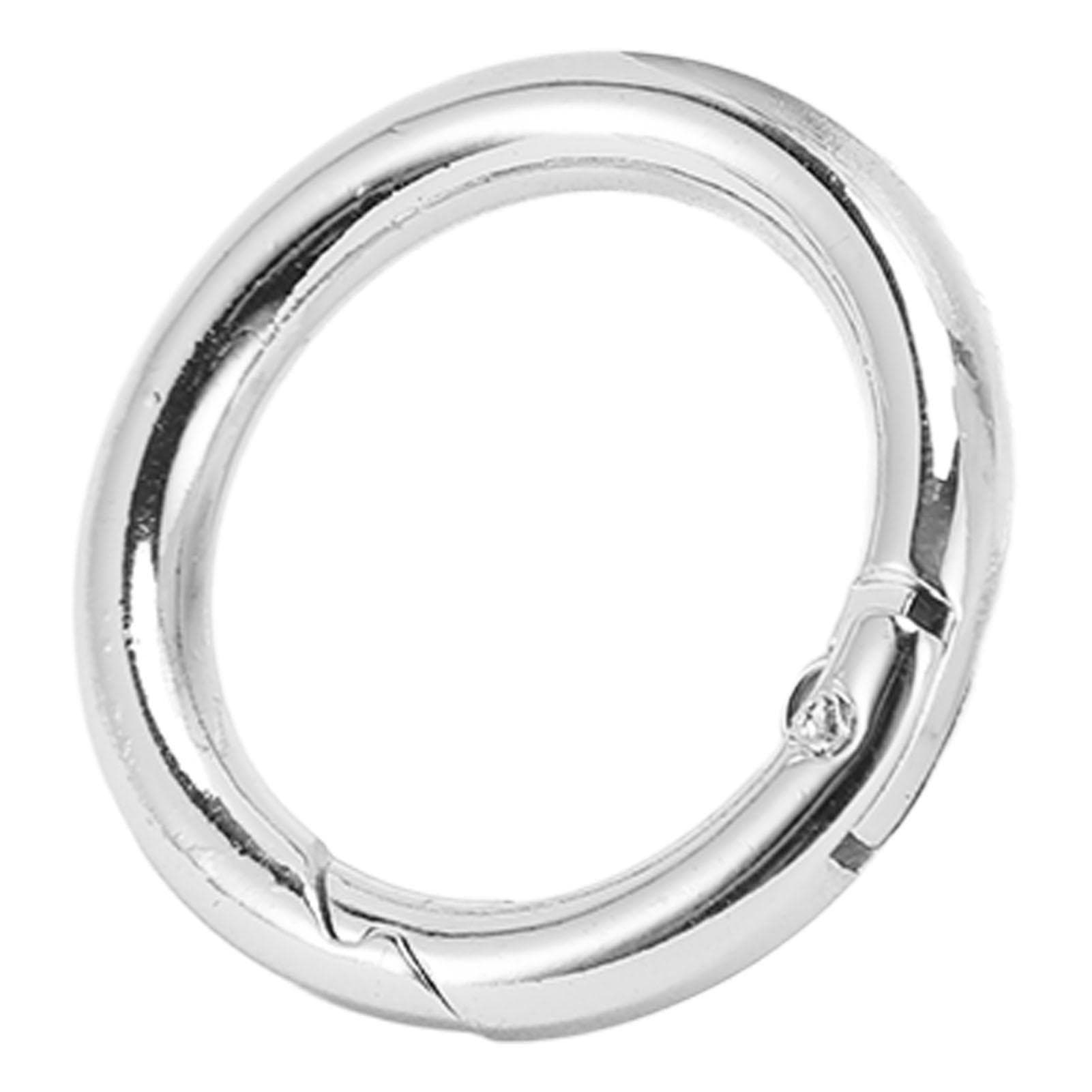 20pcs Spring Ring Clasps Fashion Elegant Innovative DIY Copper Spring Clasps for Necklaces silver