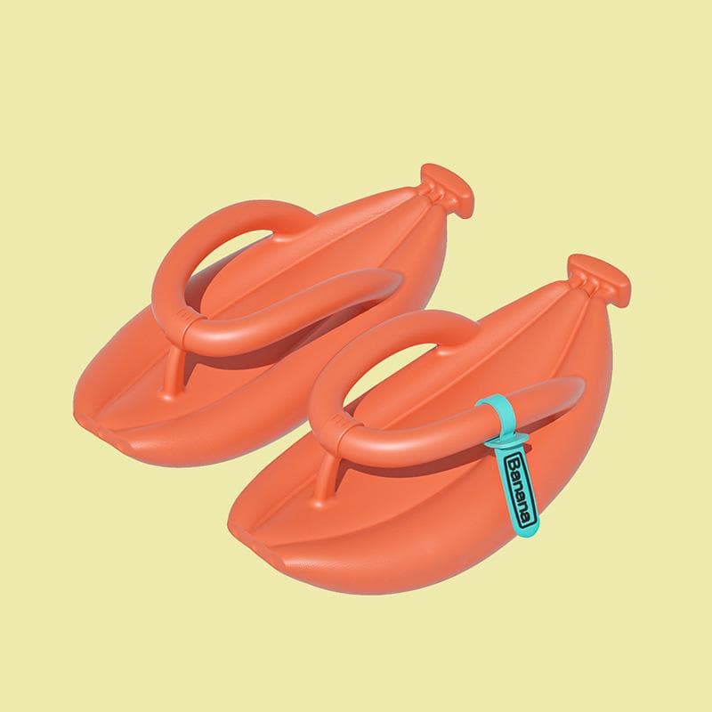 New Summer Couple Flip-flops Banana Shape Antiskid Light Lady Slippers 42/43