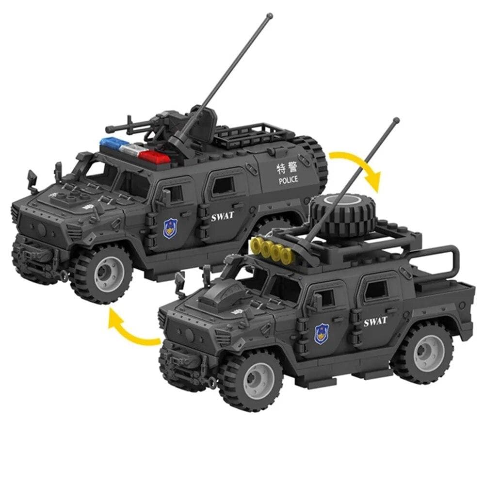 WW2 Army Military Soldiers SWAT Armor Vehicle Figures Model Building Blocks Bricks Children's Toys Gift