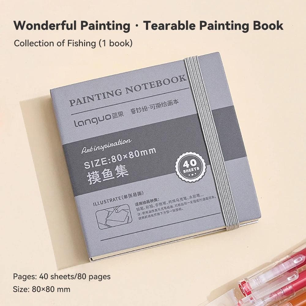 250gsm Paper Tearable Drawing Notebook Handbook 40sheets Professional Thick Cardboard Watercolor Sketchbook Graffiti Mini Books SizeA