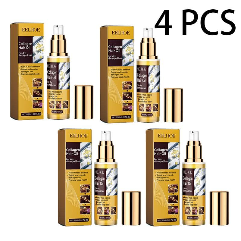 EELHOE Collagen Hair Treatment Oil Repair Split Ends Improve Hair Conditioning Moisturize Smooth Hair Essence