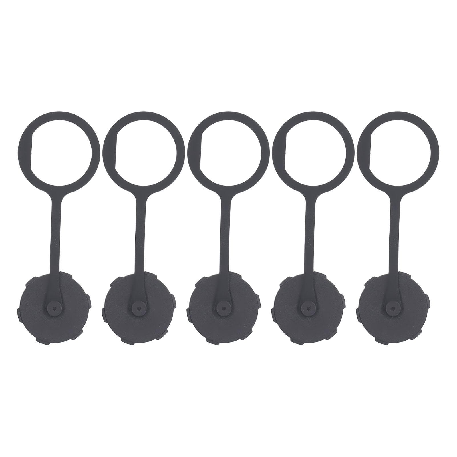 5Pcs USB Waterproof Connector Dust Cover E16 Plastic Female Cap Inner Screw Thread with TPU Chain