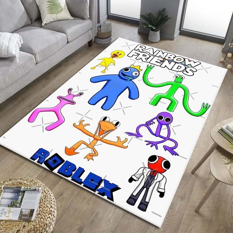 Horror Game R-Rainbow Friends Cartoon Area Rug,Carpet for Home Living Room Bedroom Sofa Doormat Decor,kids Non-slip Floor Mat 40cm x 60cm