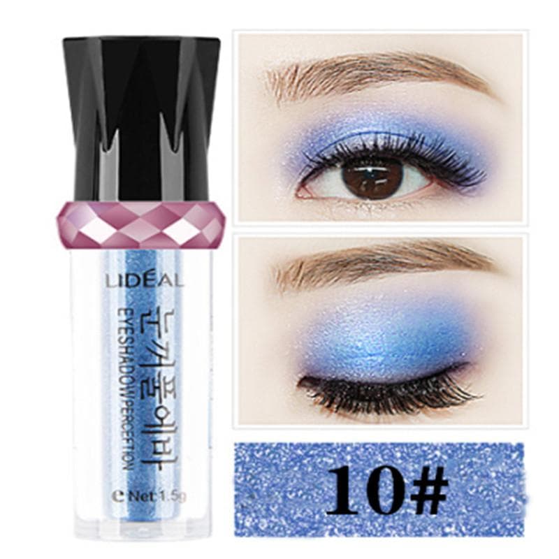 Shiny Long Lasting Shimmer Glitter Pigment Powder Nude Mineral Eye Shadow Highlight Roll-on Women Cosmetic Tool 10