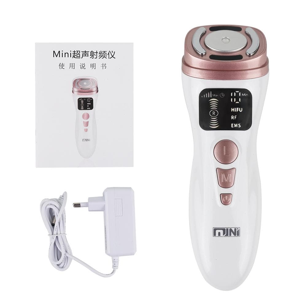 NEW Mini HiFu Ultrasonic RF EMS Microcurrent Face Lifting Anti-wrinkle Facial Skin Care Beauty Devicer No Gift Box white