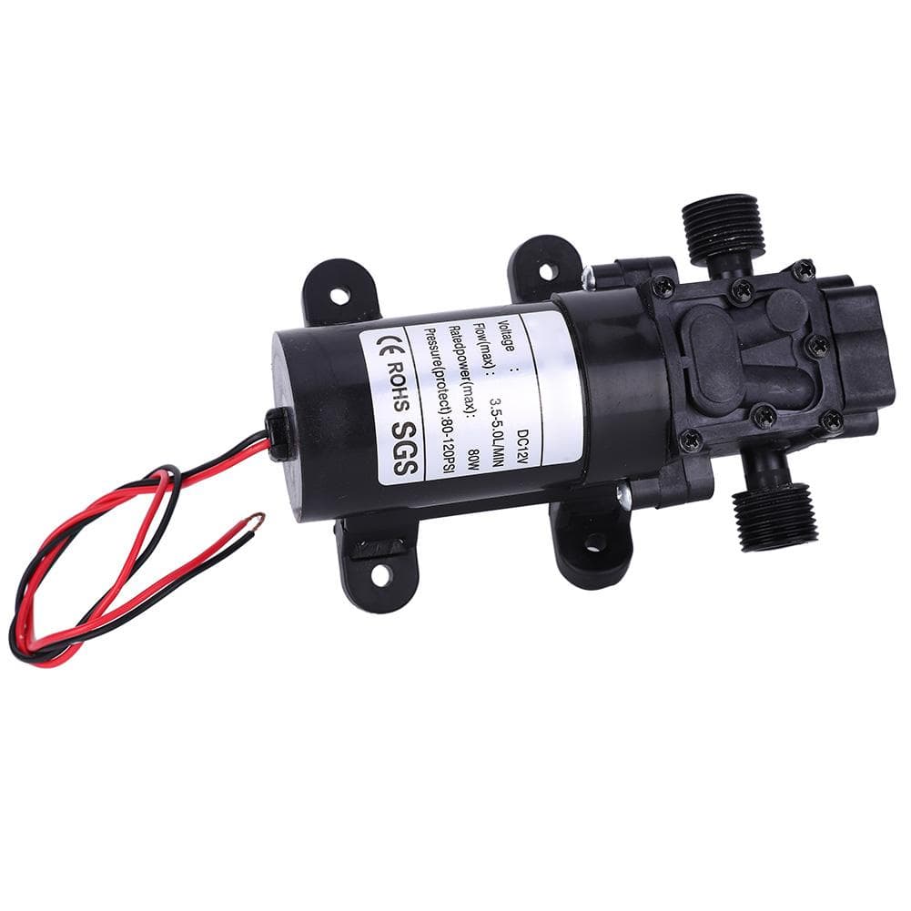 Backflow Diaphragm Pump Mini Self Priming DC12V FL3210H80W 12in Right Water Outlet
