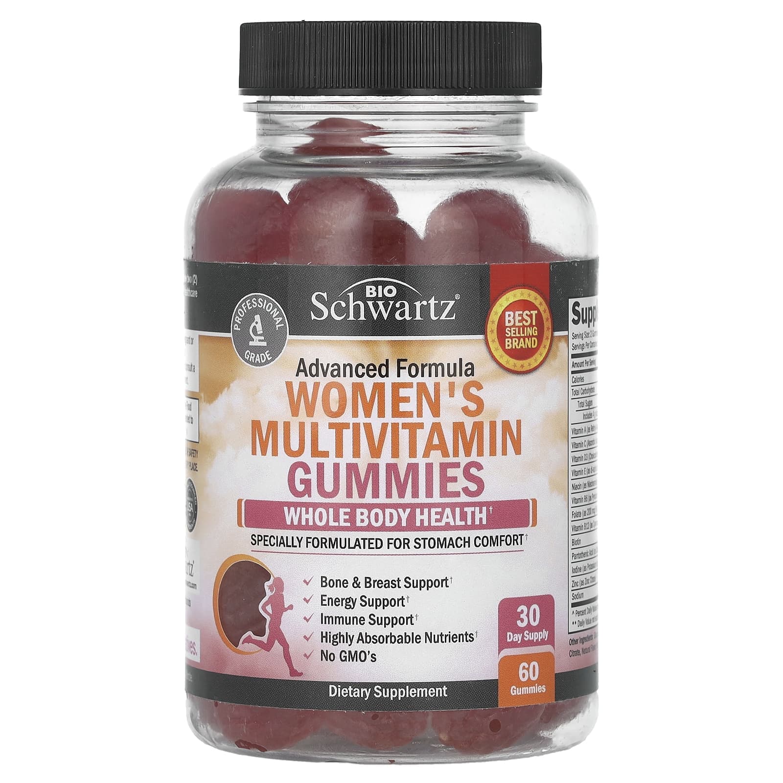 BioSchwartz, multivitamin gummies for women, improved formula, 60 gummies