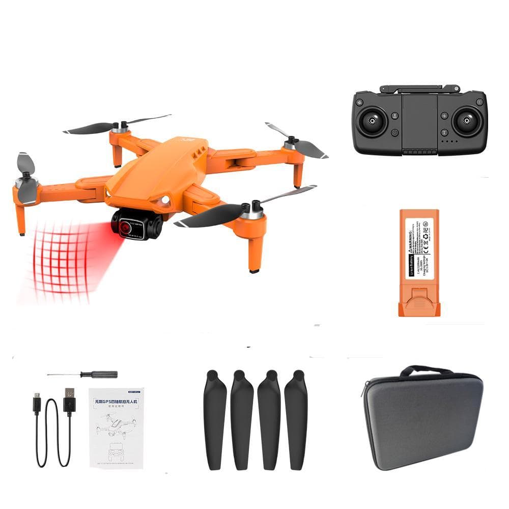 2024 New L900 Pro SE Drone GPS 4K Professional 5G Wifi FPV 360° Obstacle Avoidance Brushless Motor RC Quadcopter Mini Toy 1 battery orange