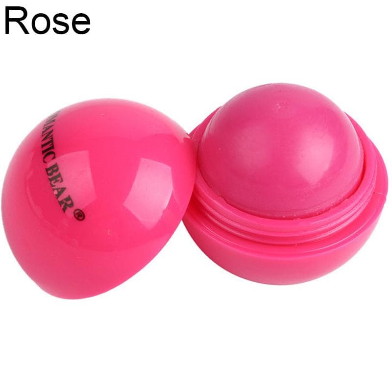 Delicate Woman Round Colors 6 Cream Balm Lip Ball Lasting Moisturizing Nourishing Long Lipstick rose red