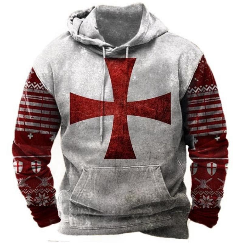Men's Pullover Hoodie Sweatshirt Hooded Holy Knight Print Daily Sport Streetwear Designer Fall Clothing Clothing Hoodies for Men 5XL