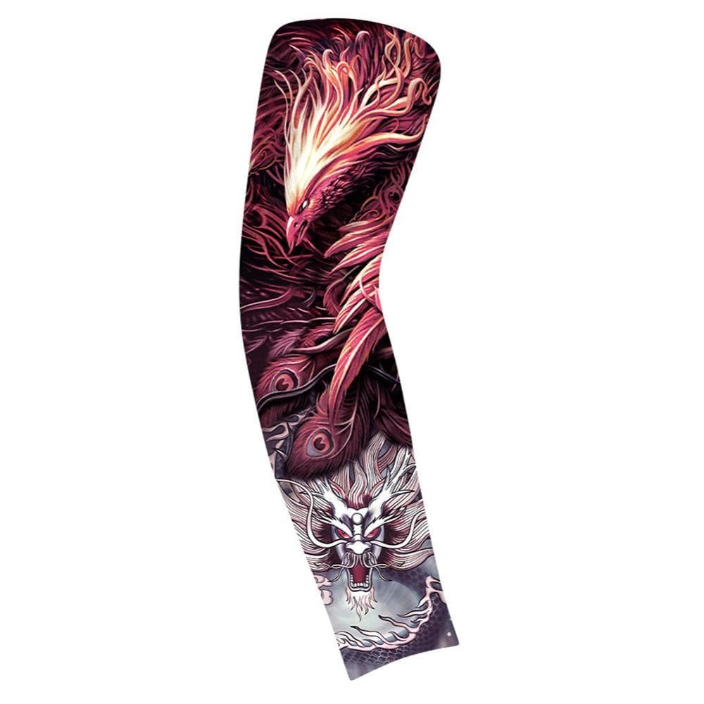 Flower Arm Pattern Men Sunscreen Sleeve Breathable Sun Protection Cover Men/Women style 10