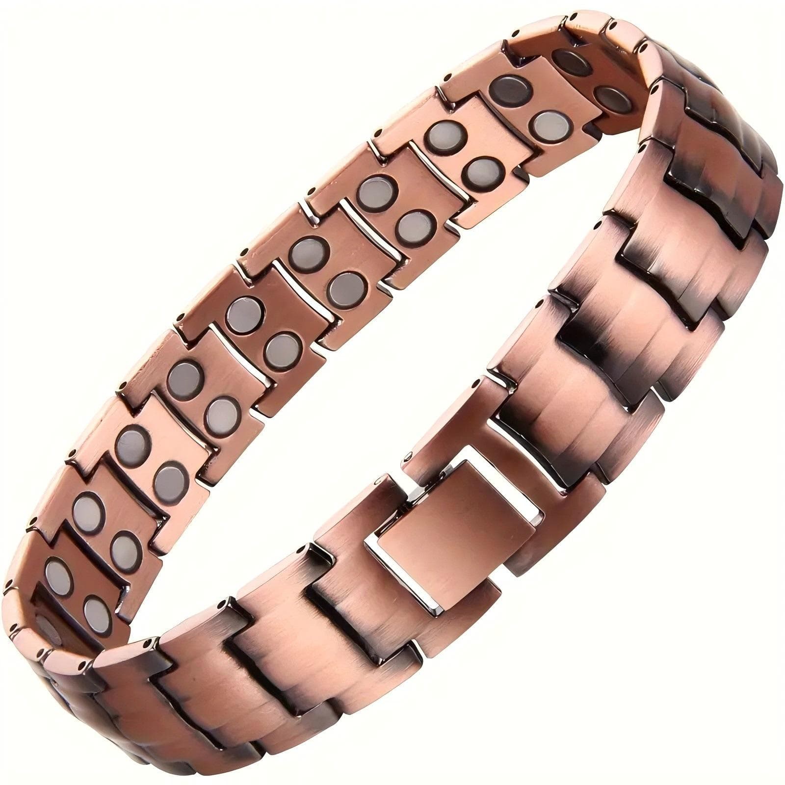 Eco-friendly Bronze Magnetic Energy Bracelet for Men - Ideal for Anniversaries