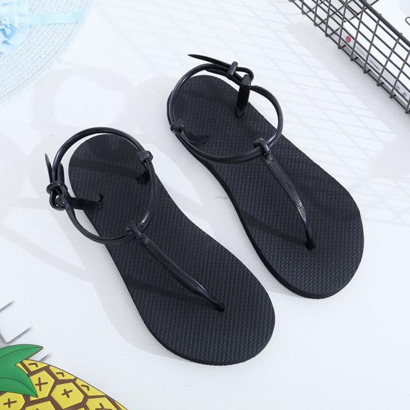 Flip Flops Shoes for Women Sandals Summer Slippers Flat Sandals Luxury Ladies Flat Flip-flop Roman Shoes Sandals Slides 35