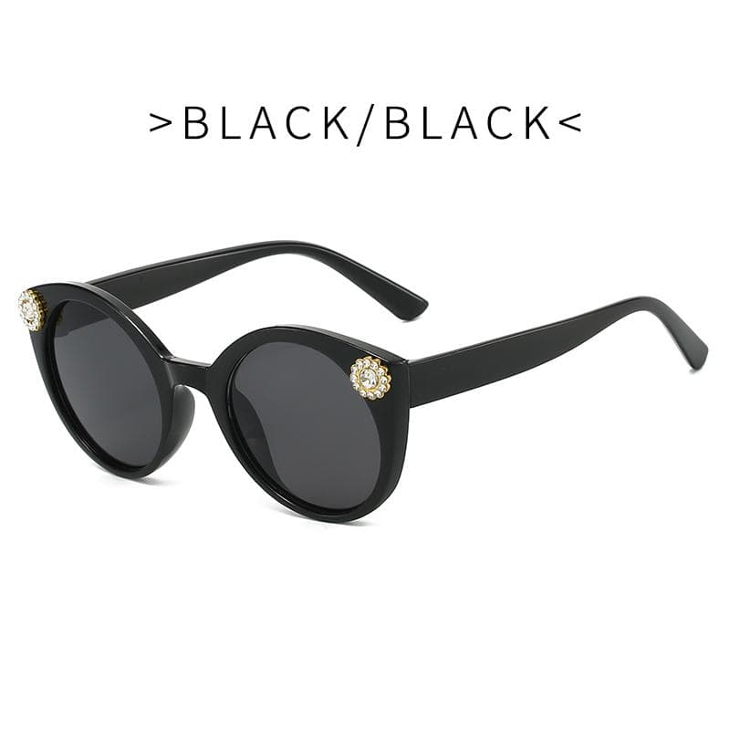 New Kids Sunglasses Round Sun Glasses Trend Boys Girls UV400 Protection Inlaid Diamond Minimalist Fashion Eyewear