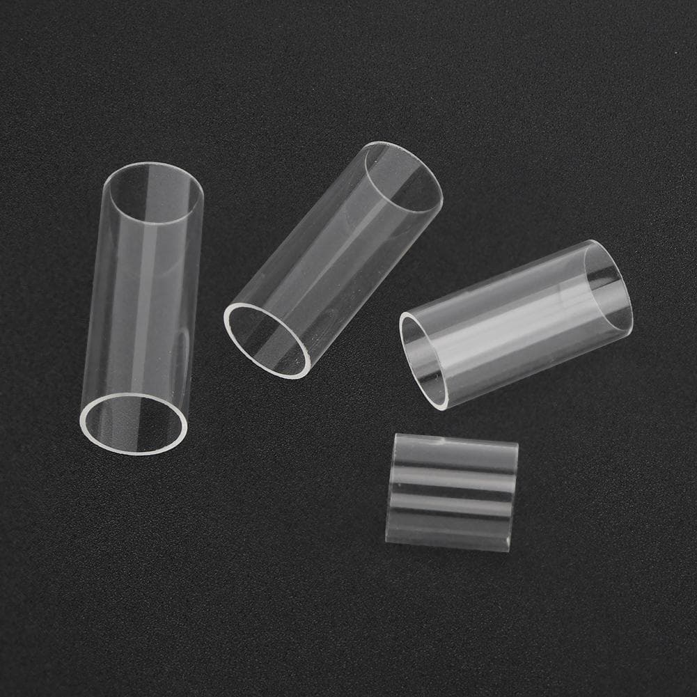 Guitar Slide Transparent Glass Bass Durable String Slides Cylinder Bright Tone BarSet 1 Set