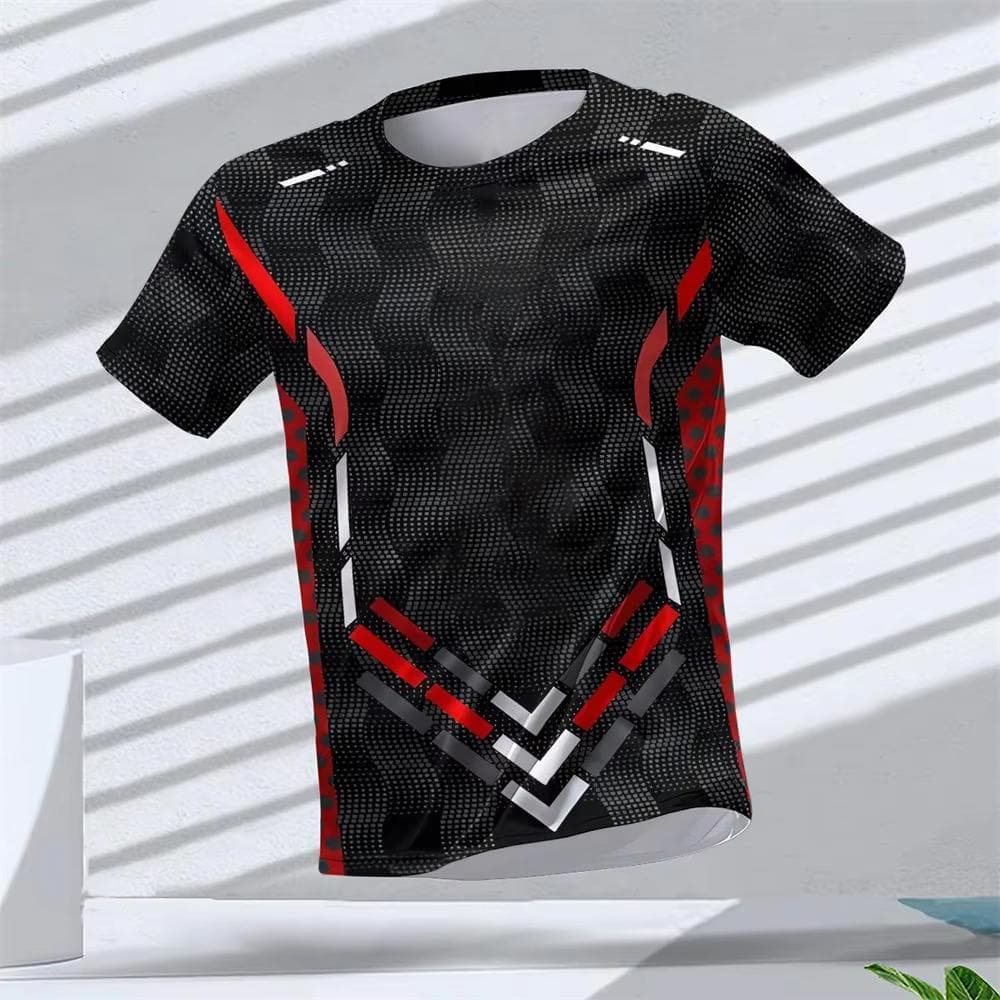 Gym Summer Quick Dry Breathable Men's T Shirt Outdoor Run Fitness Sports Short Sleeve Casual O-Neck Men Gym Sportswear T-Shirt XS