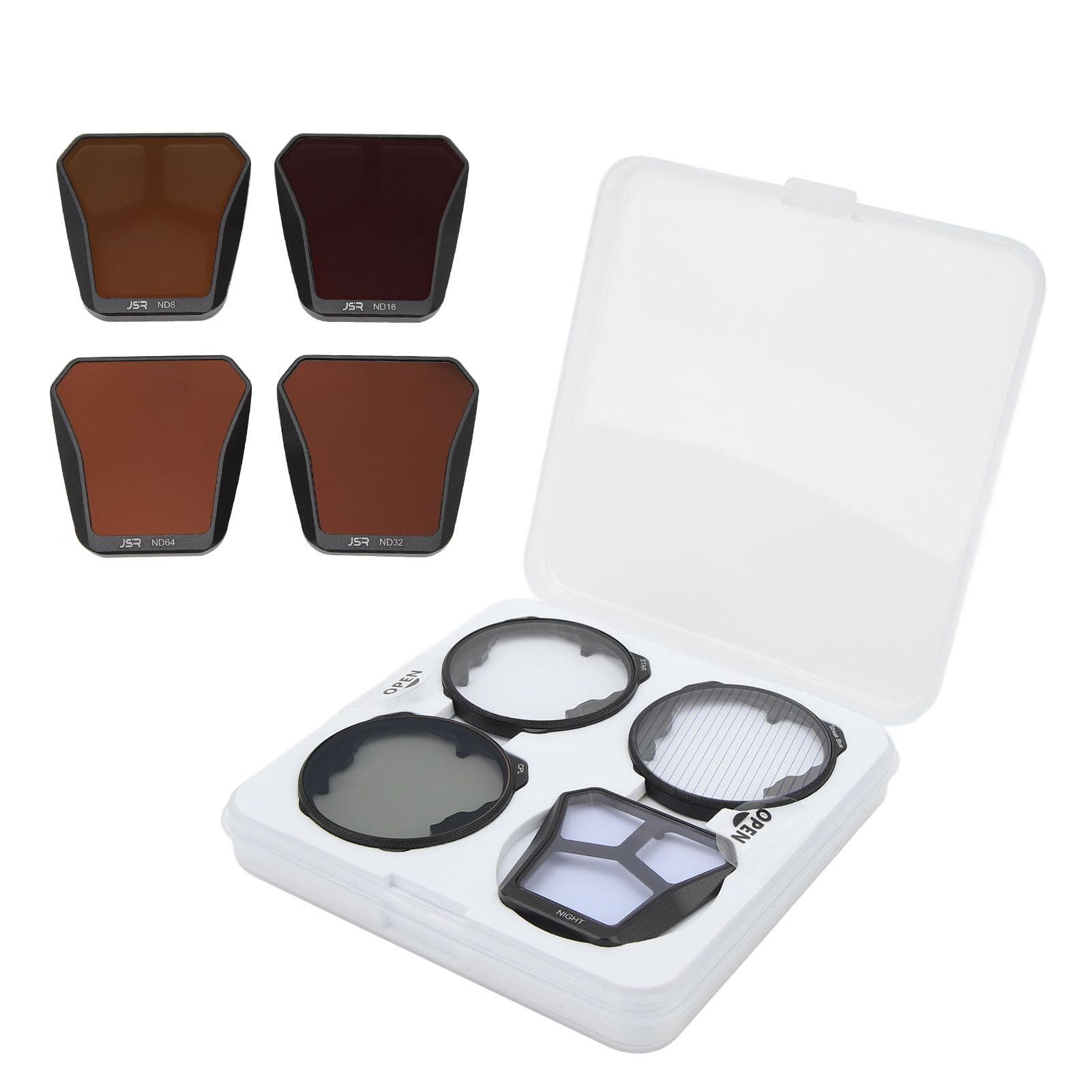 8 in 1 Drone Lens Filter Set HD Optical Glass CPL ND8 ND16 ND32 ND64 Starburst Light Pollution