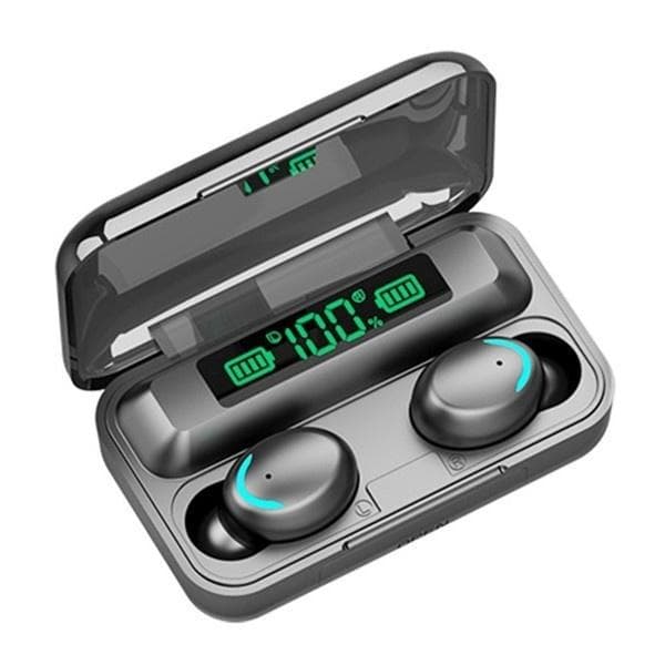 Wireless Headphones Earphones 3000mAh Charging Box Bluetooth-compatible Stereo Earbuds Headsets With Microphone black