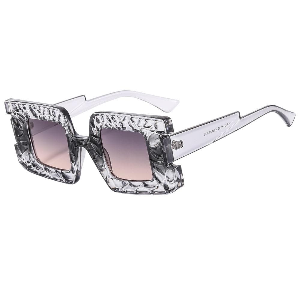 Women Men Unique Square Sunglasses PUNK Travel Shades Y2K Retro Designer Luxury UV400 Protection as picture