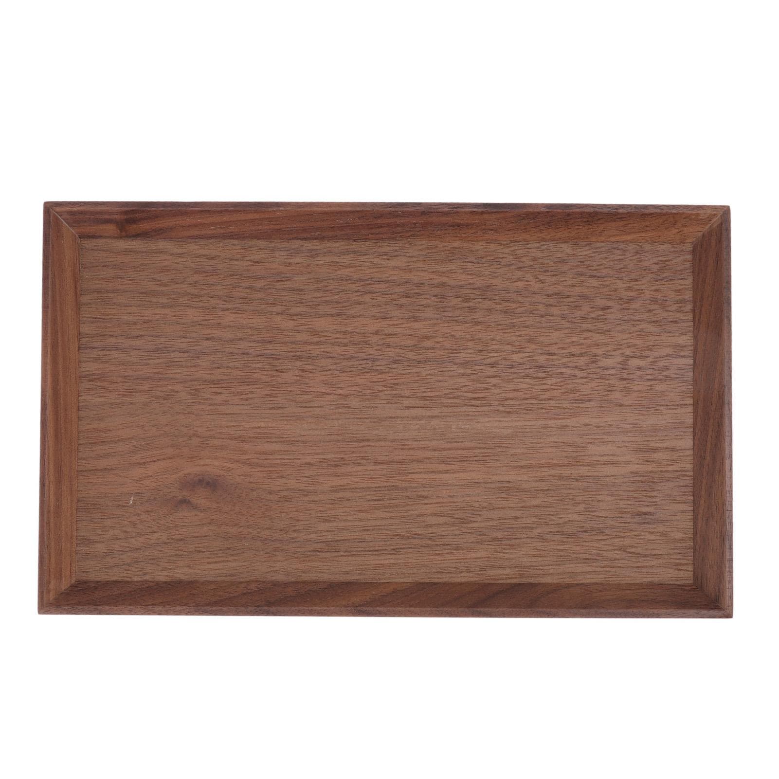 Black Walnut Tray Simple Fashion Serving Tray Serve Tea Fruit Cheese Wine Or Meals Small Rectangle