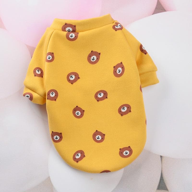 Cute Pet Clothes Costume Animal Printed Dog Coat Cotton Soft Pullover Jacket Sweatshirt Cat Sweater Pets Clothing Outfit M