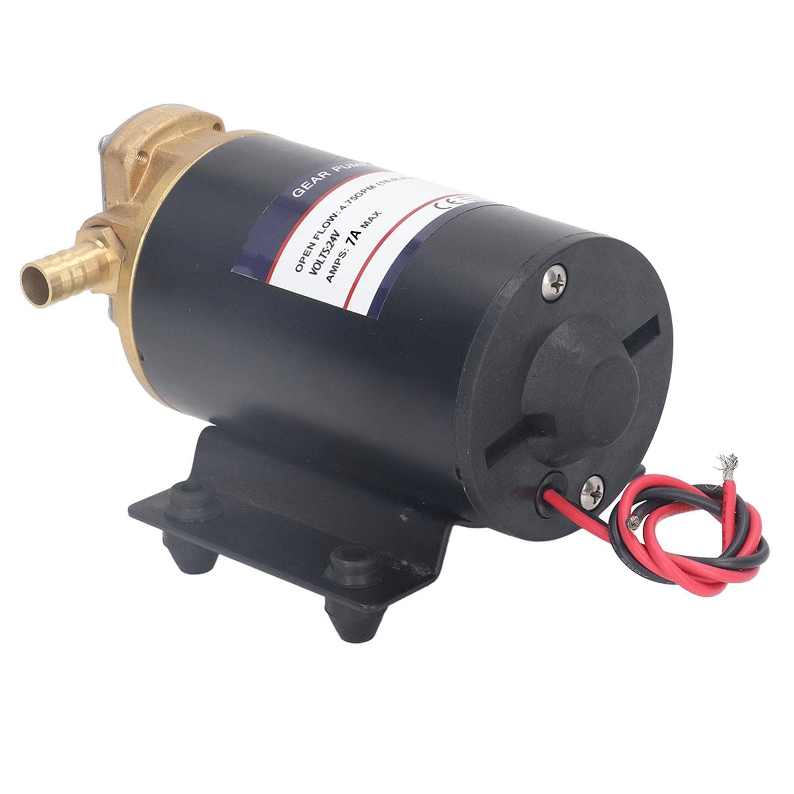 Self Priming Gear Pump Brass Valve Rubber Base 4.75GPM 18LPM Electric Vane Pump