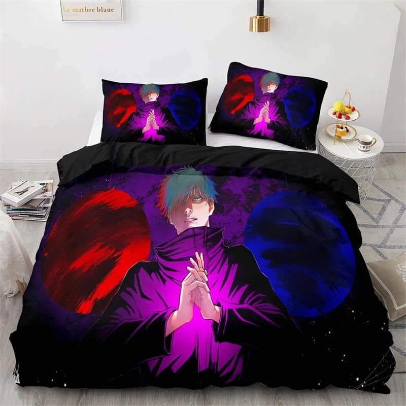 Anime Jujutsu Kaisen Satoru Gojo Duvet Cover Set King Queen Double Full Twin Single Size For Kids Teens Bedding Set 135x200cm 2pcs