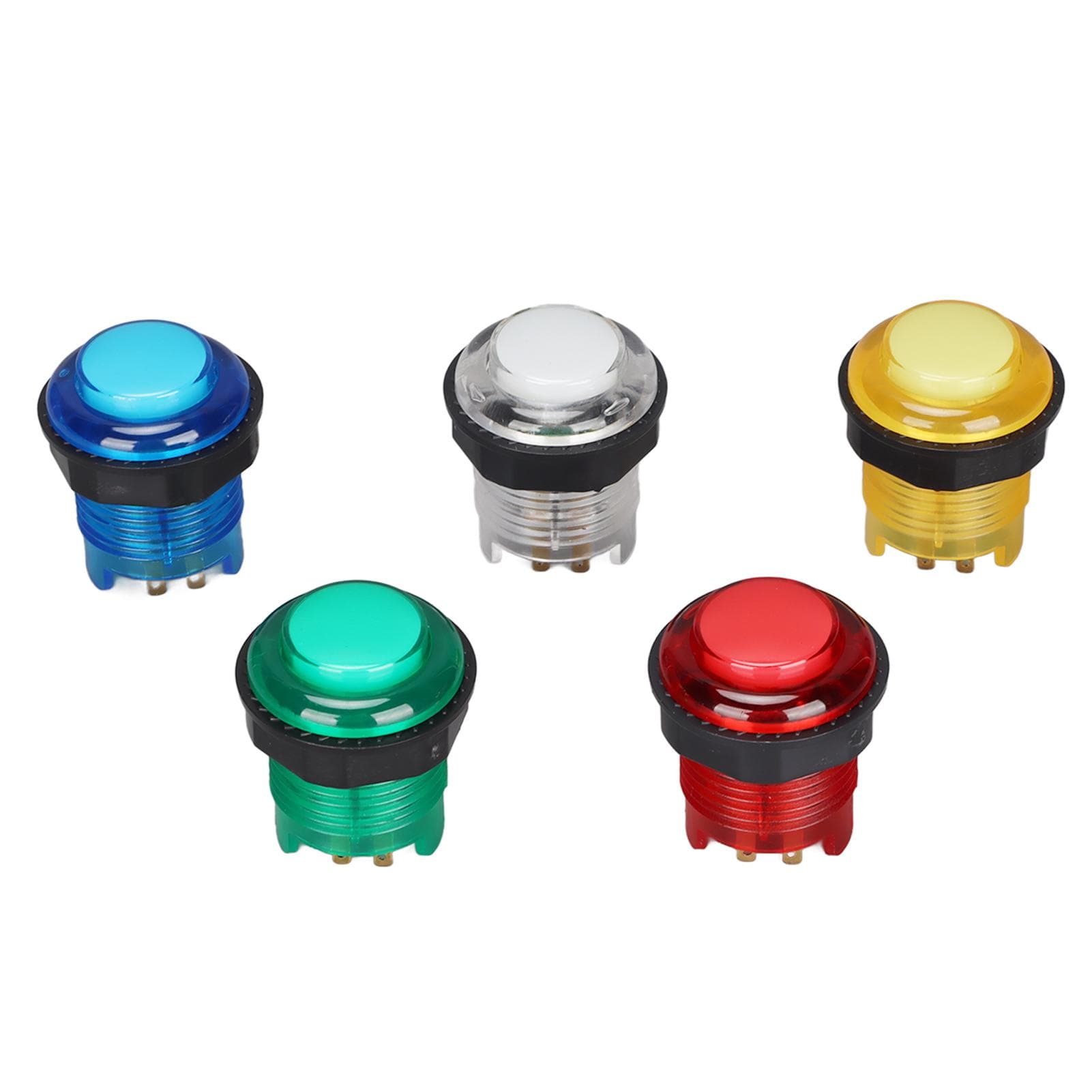 5pcs Arcade Push Buttons Professional LED Illuminated Push Buttons for Game Machine 12V