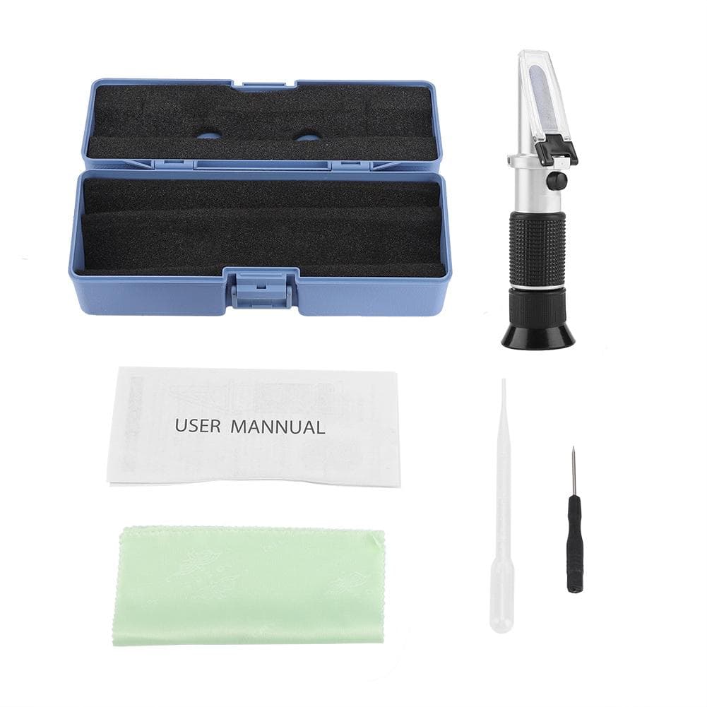 Portable Hand Held Grape and Wine Alcohol Refractometers 0-25percent Vol 0-40percent Brix 0-22 Baume