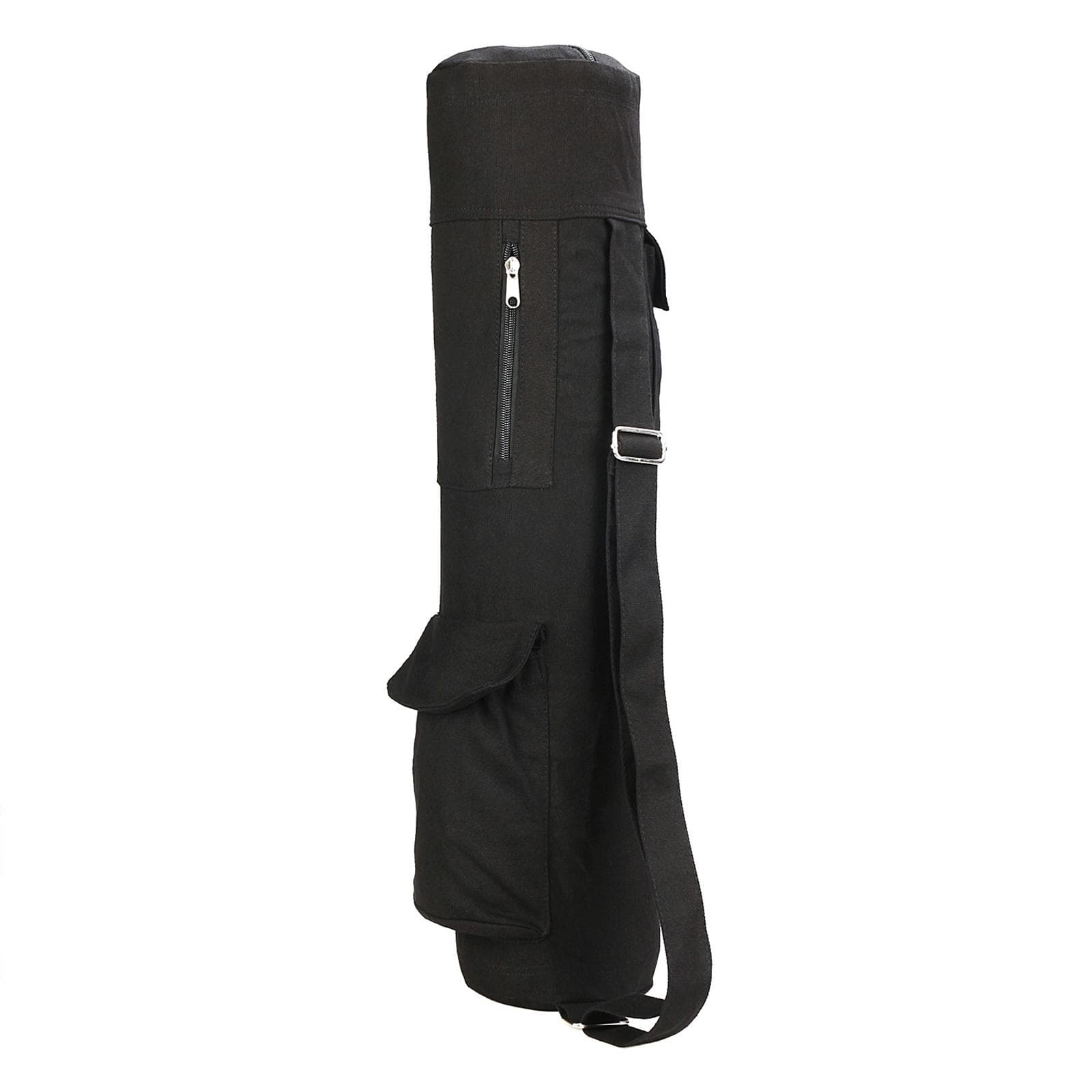 Portable Yoga Mat Carry Bag Full Zipper Fitness Mat Storage Bag Multi-functional Exercise Mat Bag black