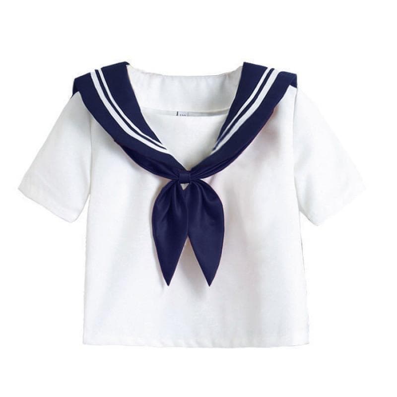 Charming Cotton Blend Sailor Outfit For Kids With Bow Detail And Classy Design StyleH,130cm